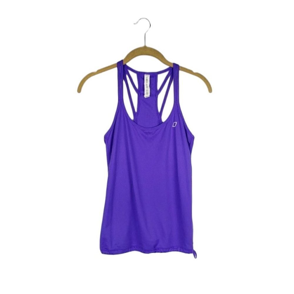 Lorna Jane Active Womens Size XS purple strappy racerback athletic tank top